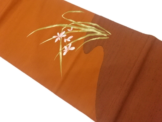 JAPANESE FUKURO OBI / TSUMUGI / WOVEN FLOWER